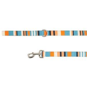 Top‎ Paw Comfort Dog Leash 4 FT Accessory Ring Orange Blue Striped